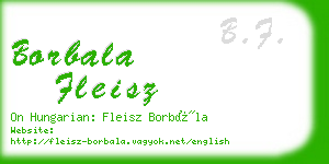 borbala fleisz business card